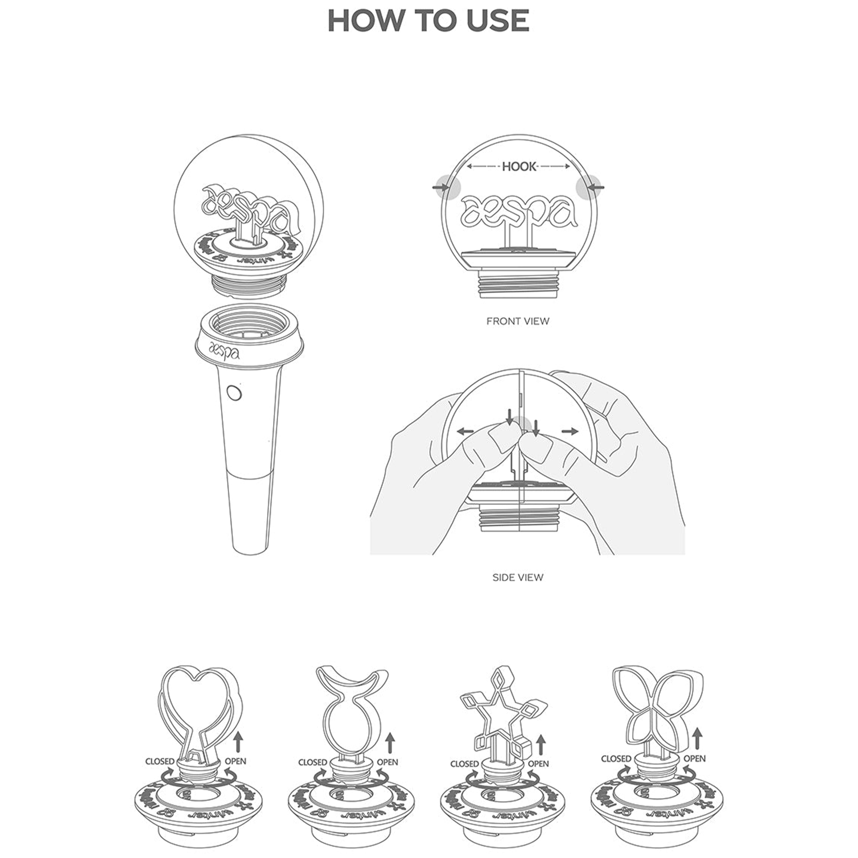AESPA - OFFICIAL LIGHTSTICK CUSTOM EMBLEM - Stardust K-pop Shop