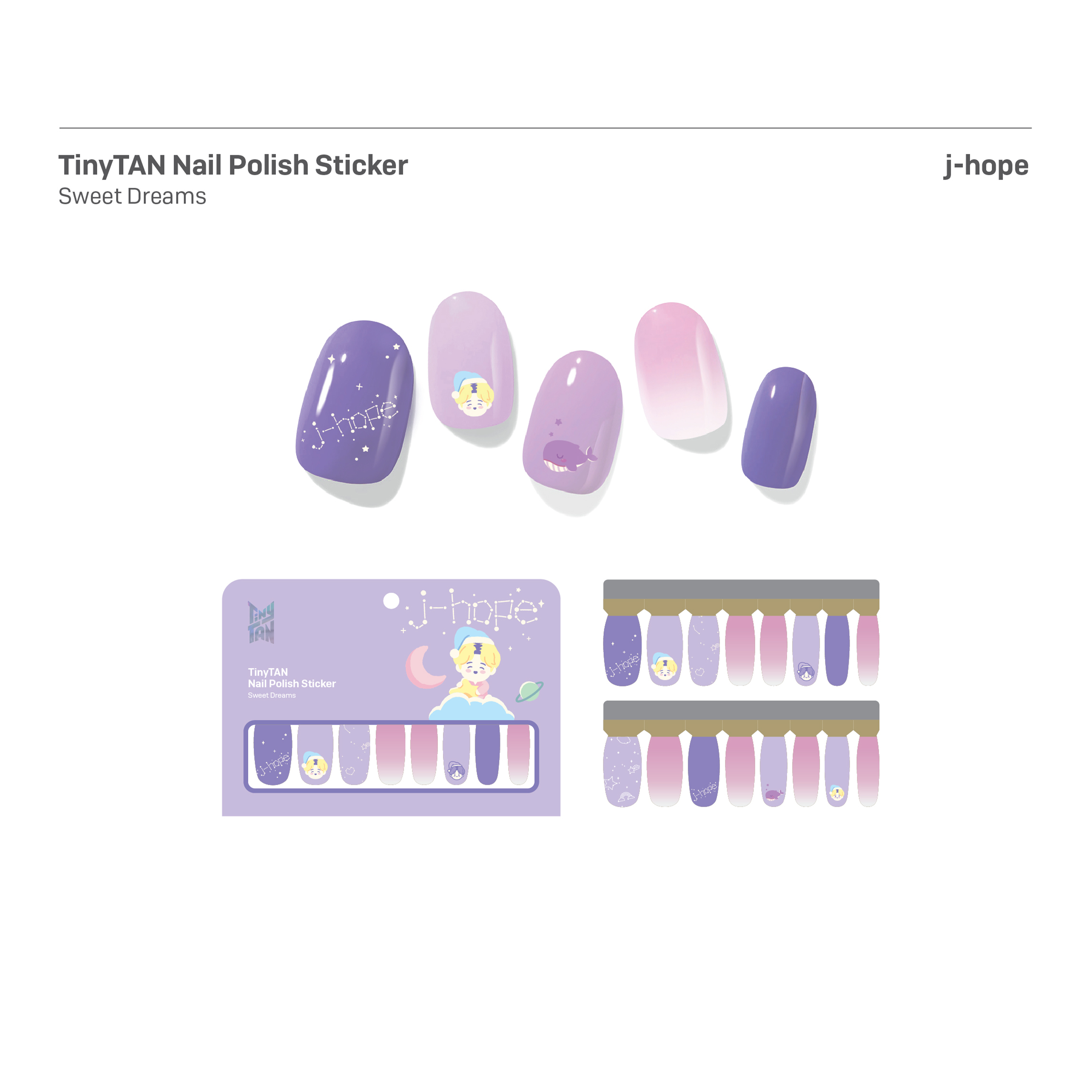 TINYTAN (BTS) - NAIL POLISH STICKER [SWEET DREAMS] - Stardust K-pop Shop