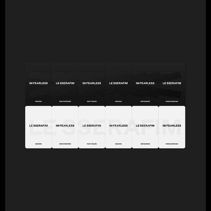 Le Sserafim Fearless 1st Mini Album Vol. 1 version, Vol. 2 version photocard