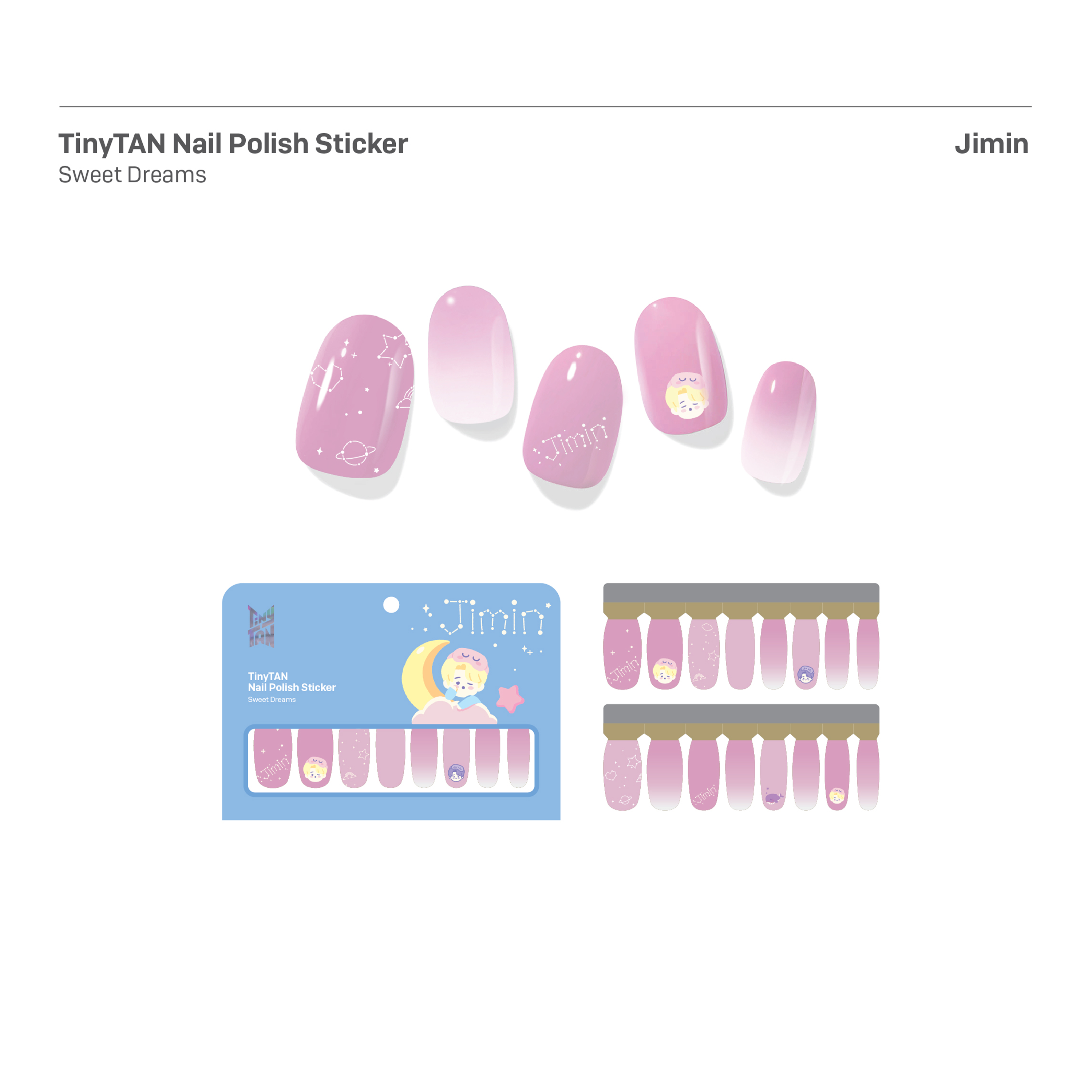 TINYTAN (BTS) - NAIL POLISH STICKER [SWEET DREAMS] - Stardust K-pop Shop
