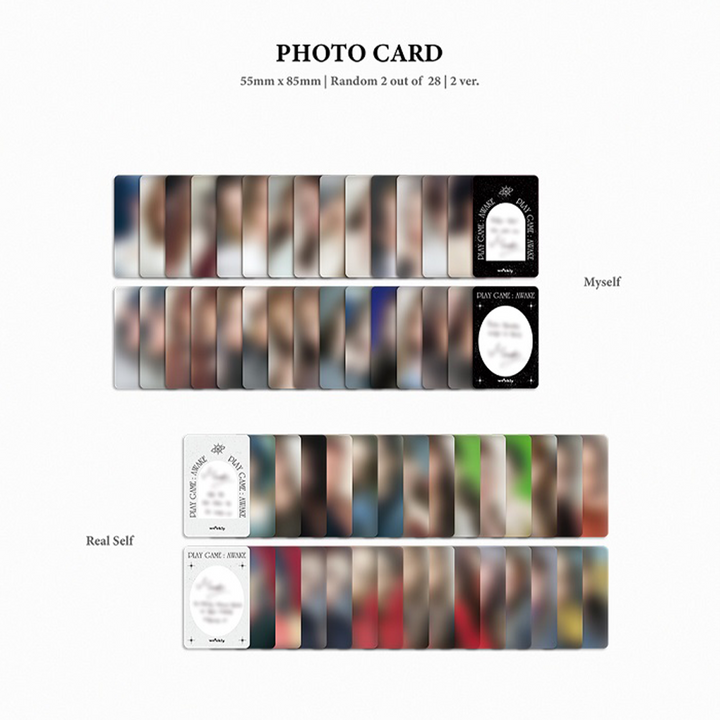 Weeekly Play Game: Awake 1st Single Album Myself version, Real Self version photocard