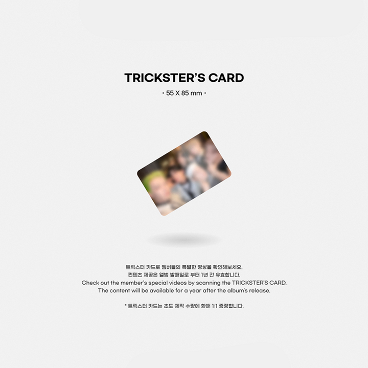 Oneus Trickster 7th Mini Album Joker version, Poker version trickster's card