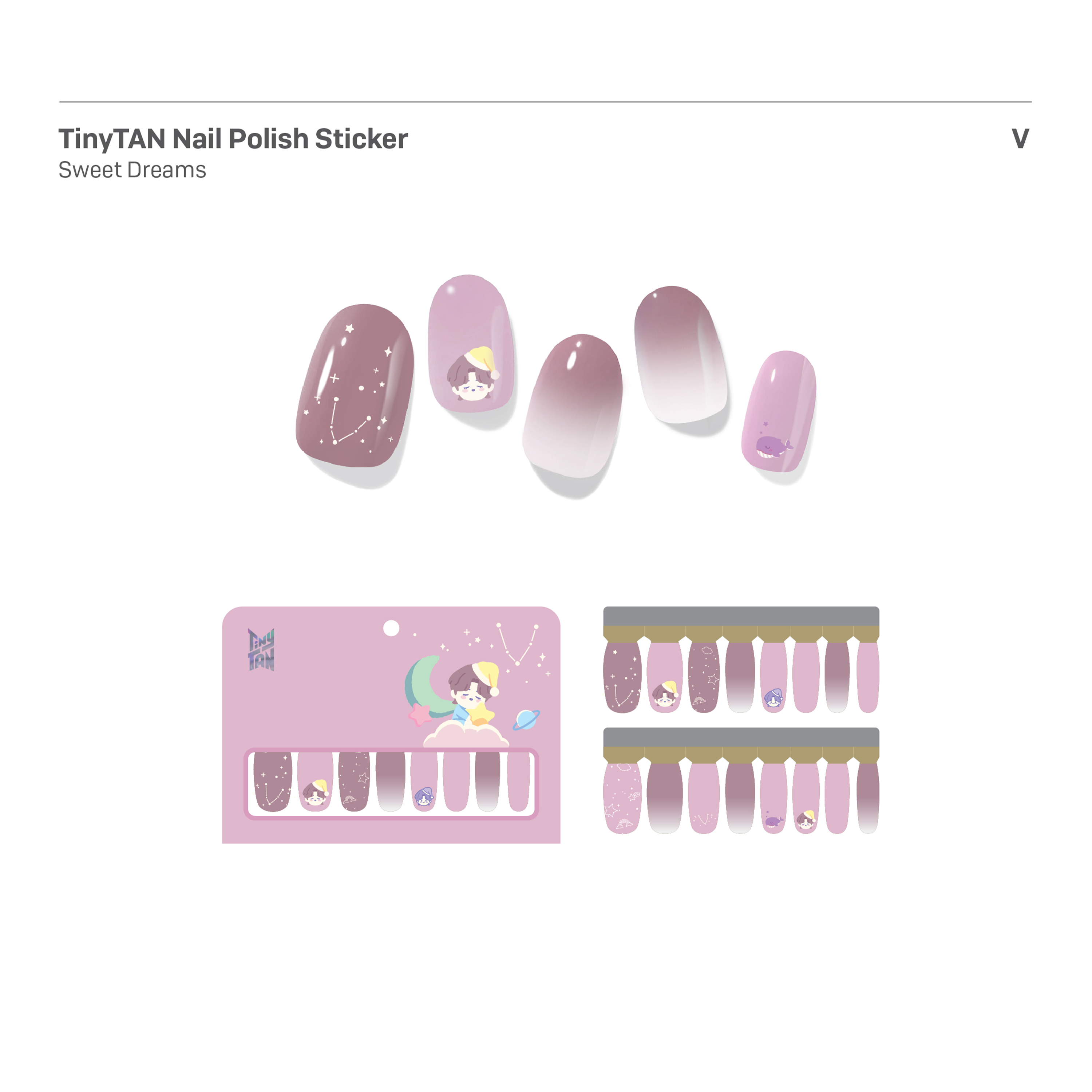 TINYTAN (BTS) - NAIL POLISH STICKER [SWEET DREAMS] - Stardust K-pop Shop