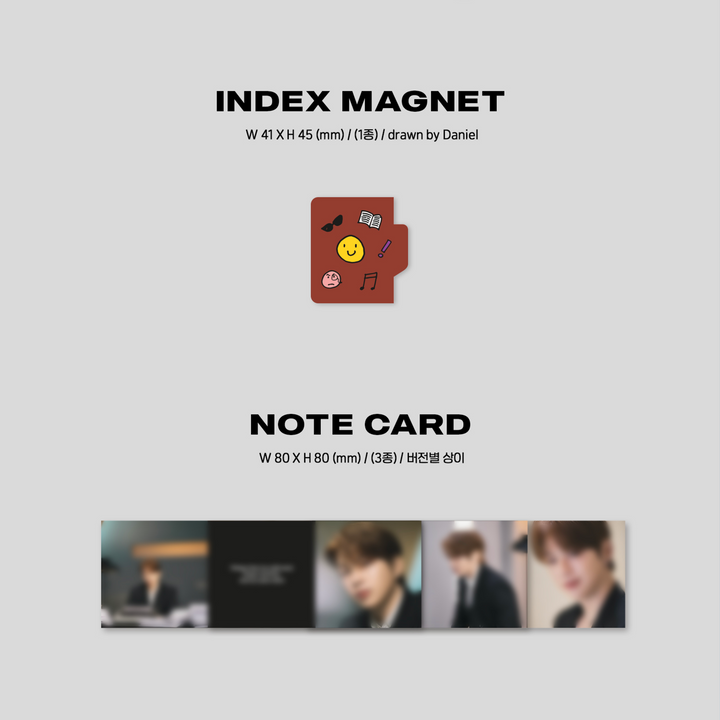Kang Daniel The Story 1st Full Album Arch-Plot version, Anti-Plot version, Non-Plot version index magnet, note card