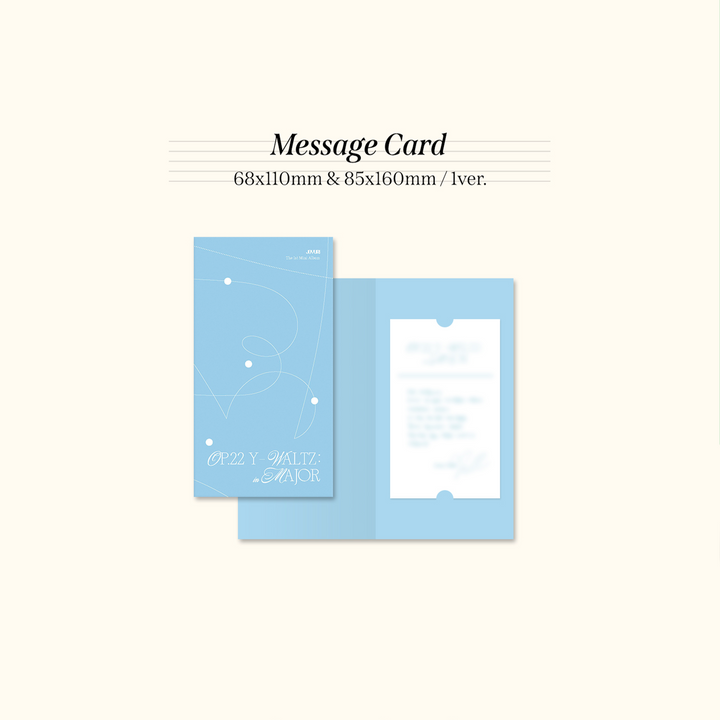 Jo Yuri Op. 22 Y-Waltz in Major 1st Mini Album Andante version, Allegro version message card