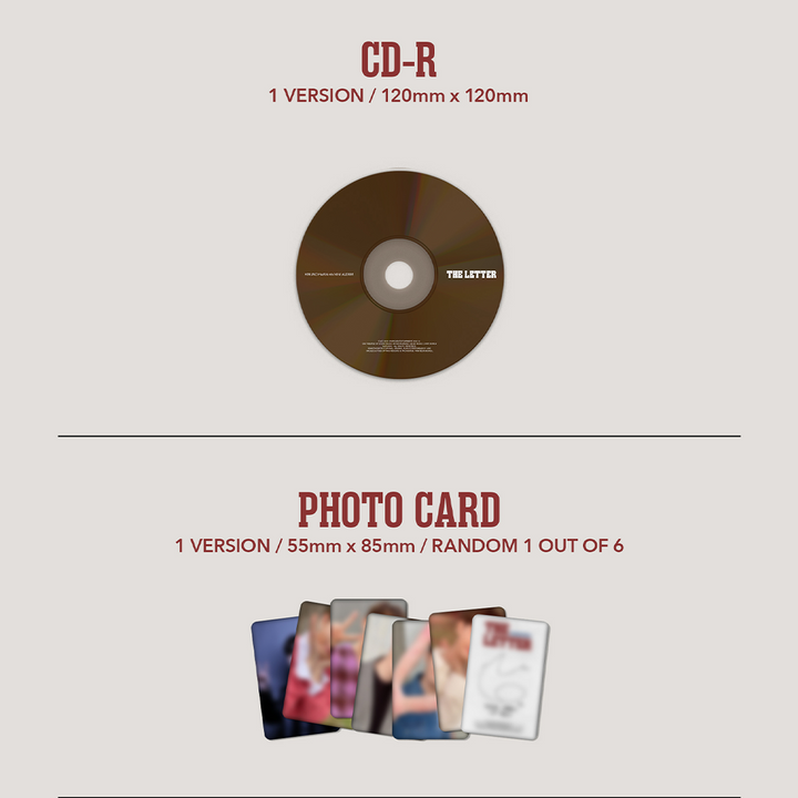 Kim Jae Hwan The Letter 4th Mini Album Cd-R Photocard