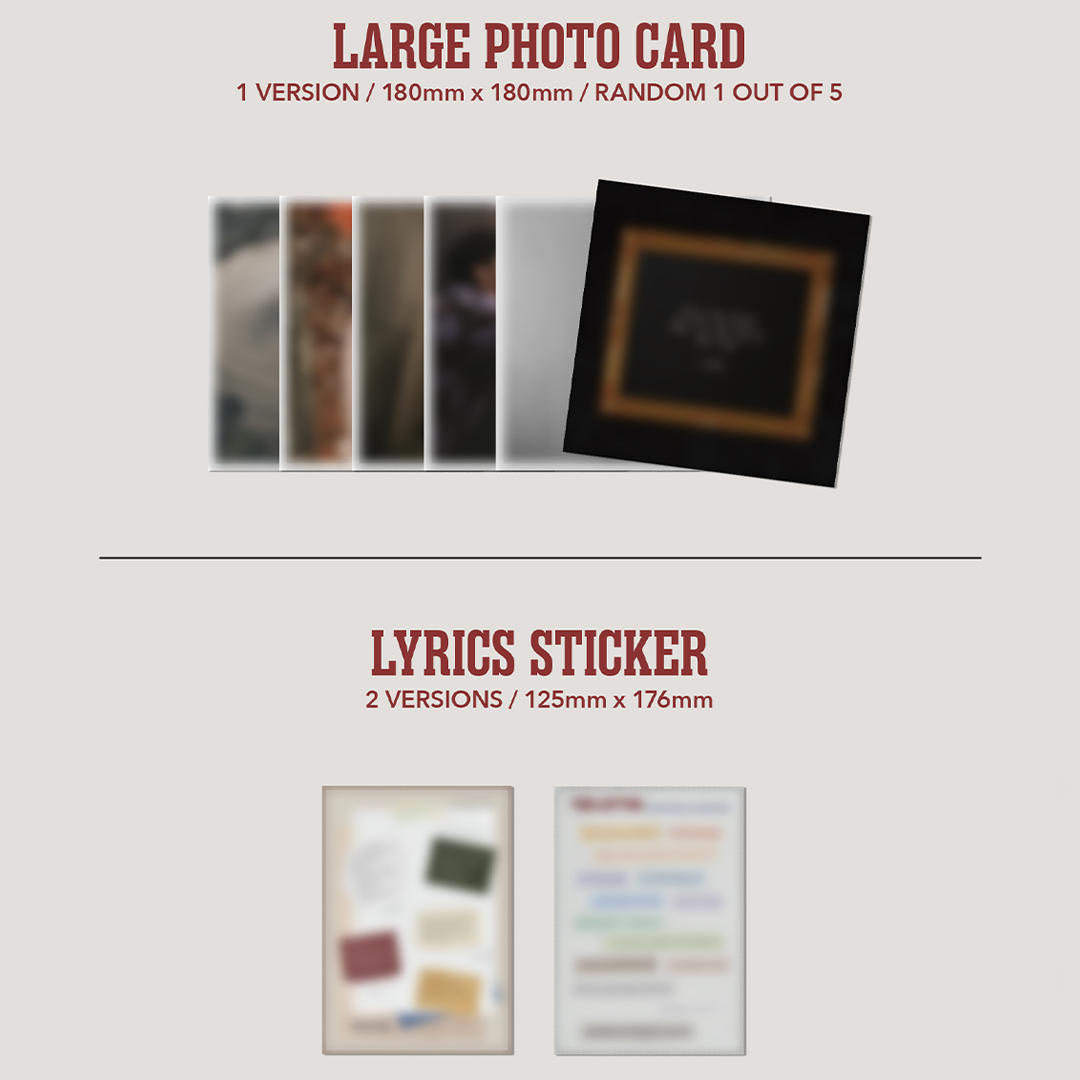 Kim Jae Hwan The Letter 4th Mini Album large photocard, lyrics sticker
