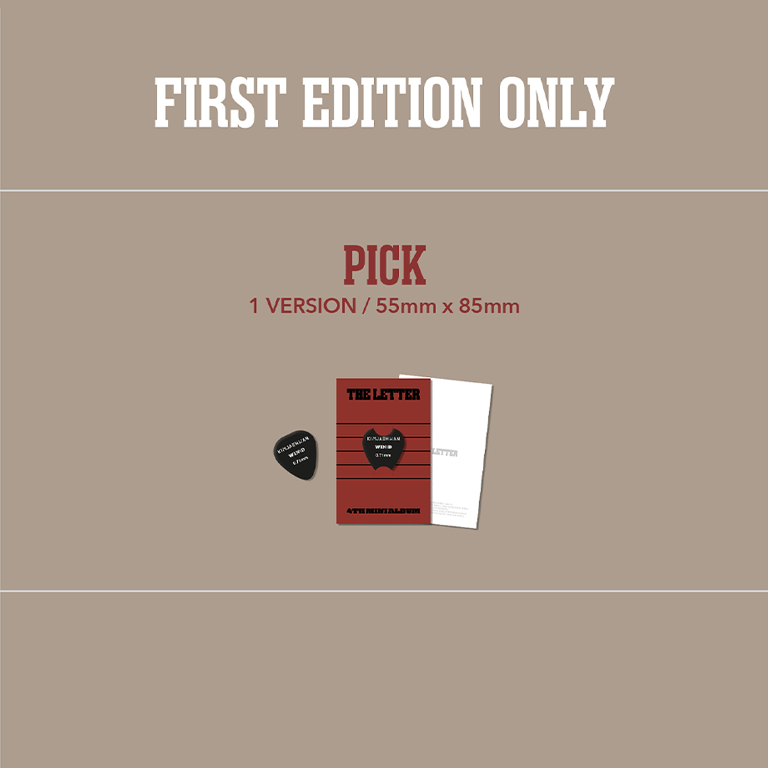 Kim Jae Hwan The Letter 4th Mini Album first edition only pick