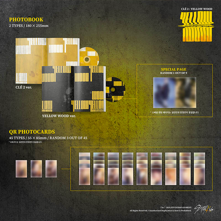 Stray Kids Clé 2 Yellow Wood photobook, QR photocard